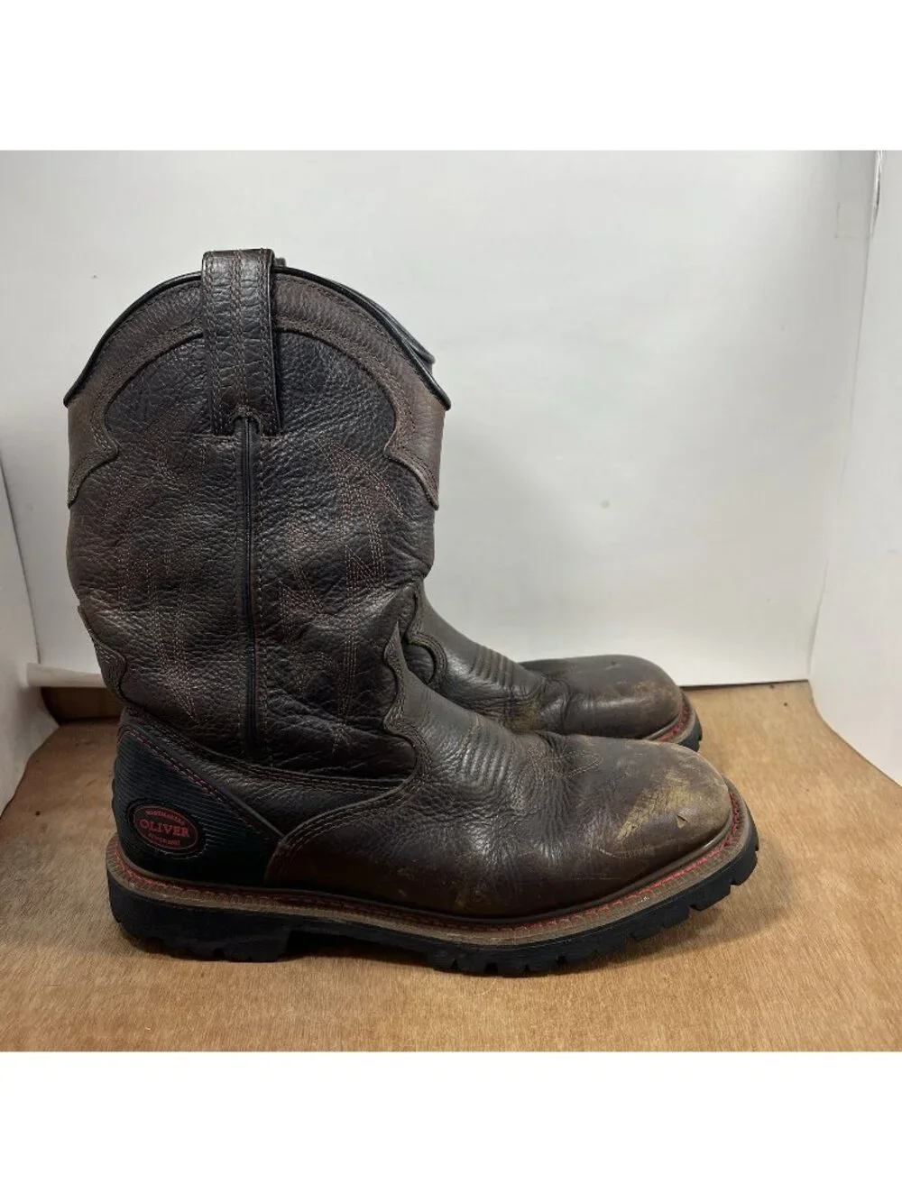 Oliver by Honeywell Men's Size 9 Safety Square Toe Western Work Boot OL10002